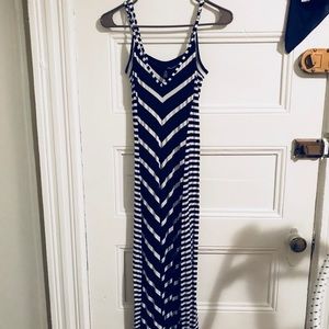 COPY - Aqua navy striped maxi